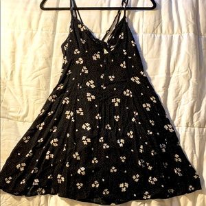 AE Black flowy dress with white flowers